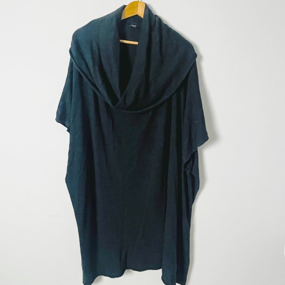 2/$30 Dillard's Charcoal Gray Wool Blend Poncho One Size